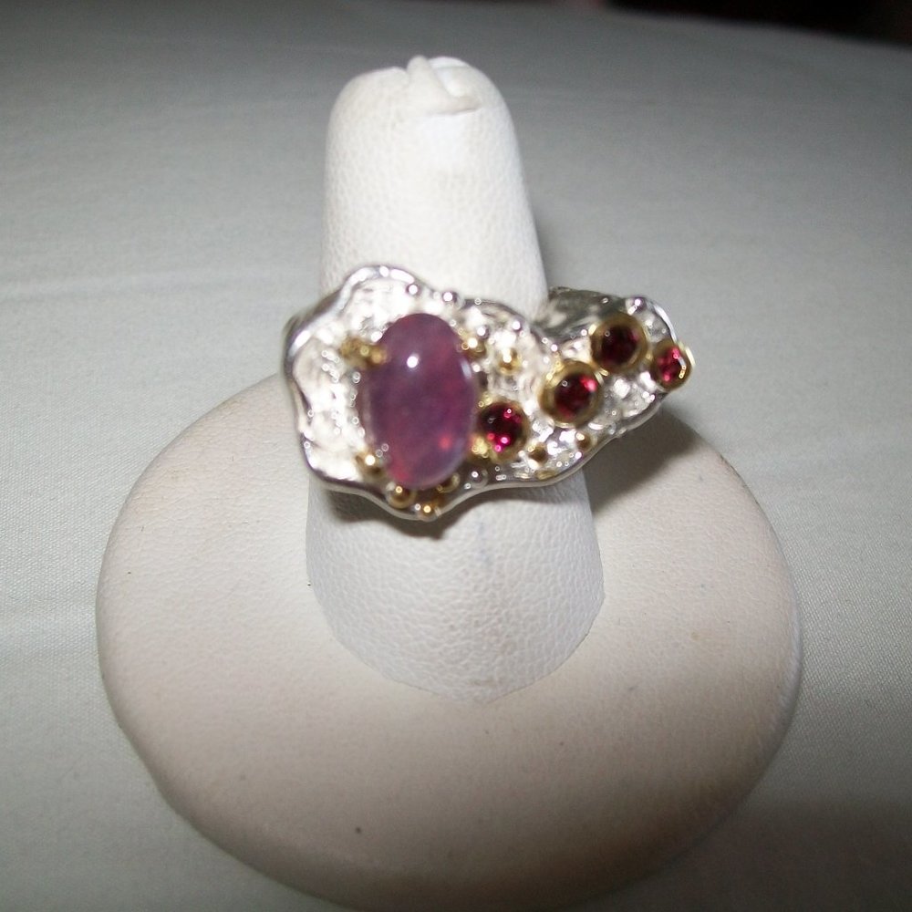 2ct Natural African Ruby And Rhodolite Cocktail R… - image 7